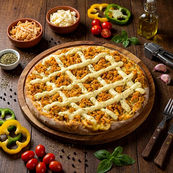 Pizza Frango com Catupiry da Tyccon Pizzaria